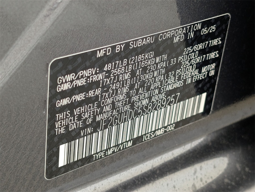 new 2025 Subaru Crosstrek car, priced at $32,550