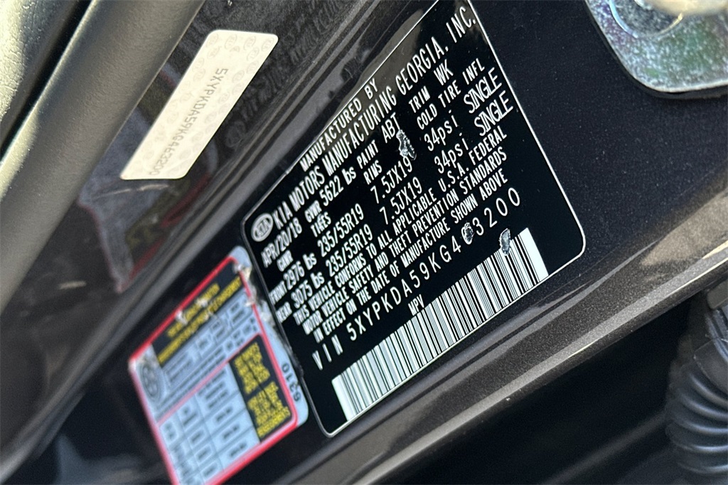 used 2019 Kia Sorento car, priced at $21,920