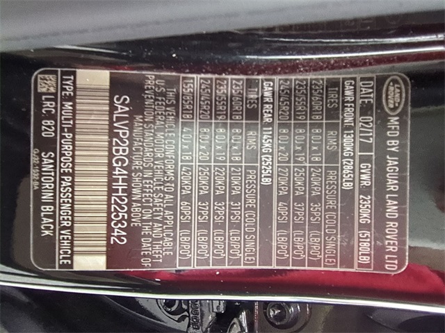 used 2017 Land Rover Range Rover Evoque car, priced at $12,911