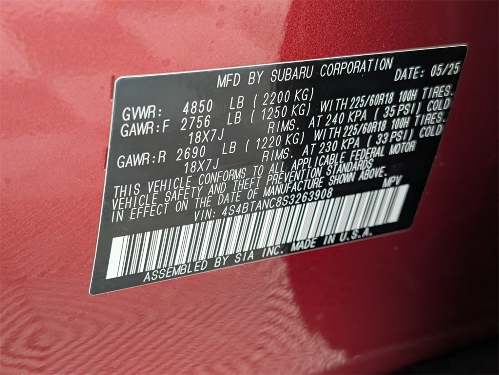 new 2025 Subaru Outback car, priced at $39,713
