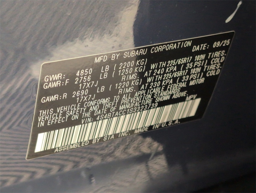 new 2025 Subaru Outback car, priced at $33,790