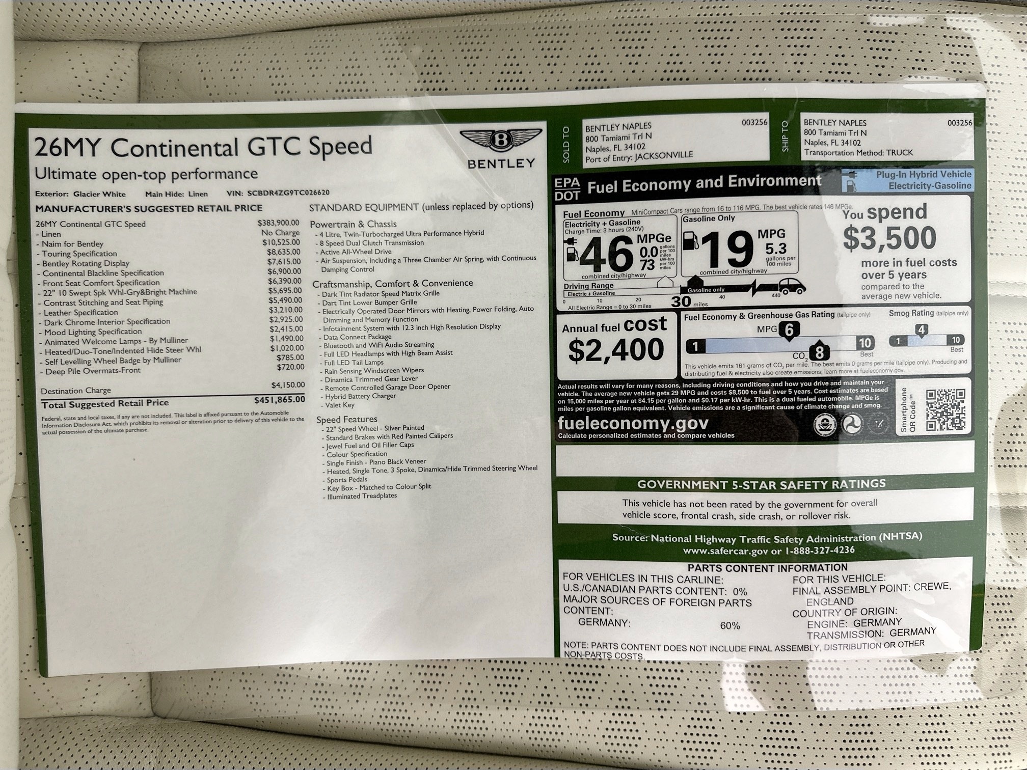 new 2026 Bentley Continental GTC car