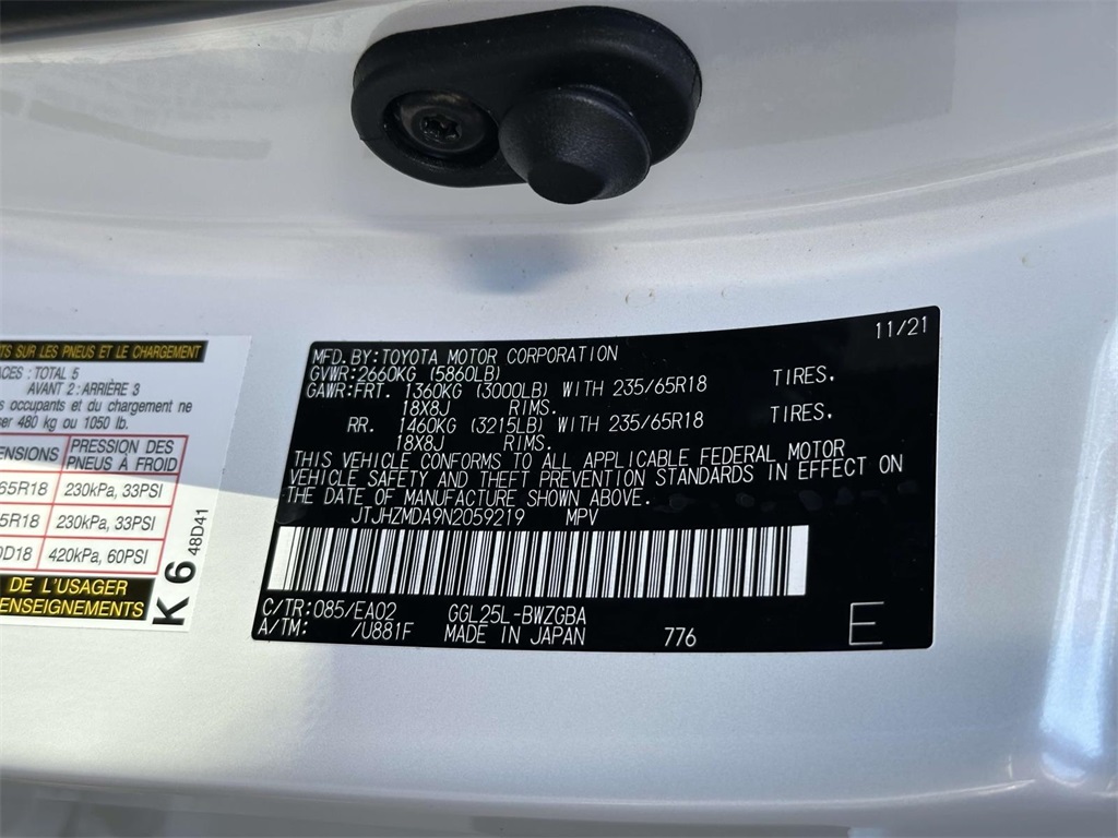 used 2022 Lexus RX car, priced at $48,996