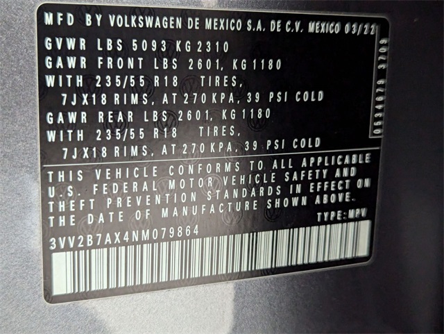 used 2022 Volkswagen Tiguan car, priced at $21,781