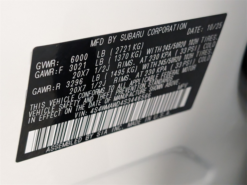 new 2025 Subaru Ascent car, priced at $55,613