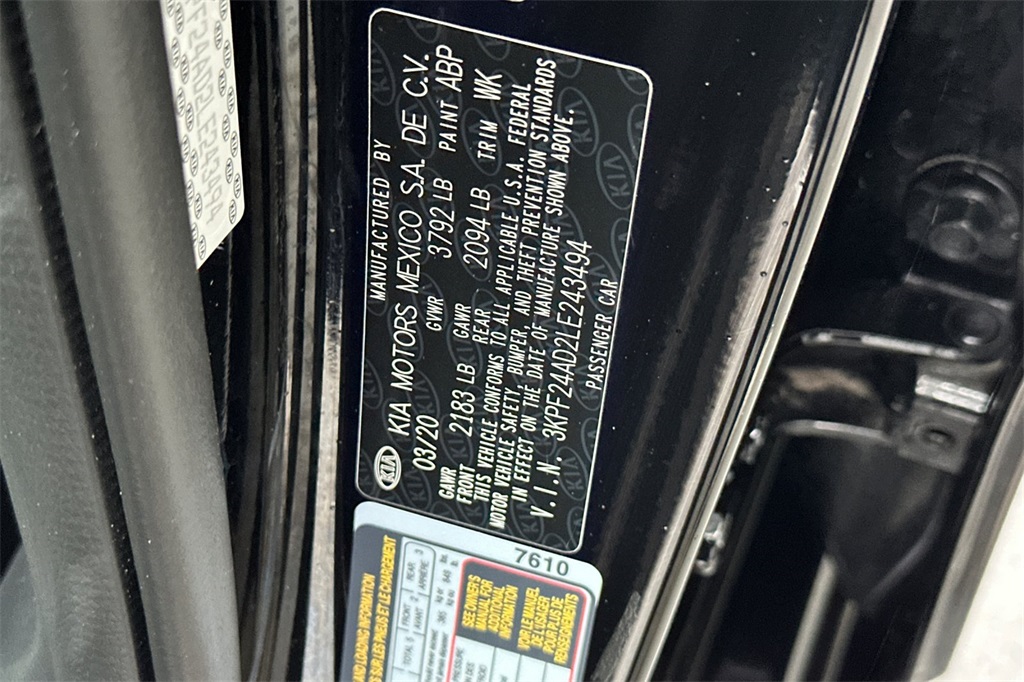used 2020 Kia Forte car, priced at $14,994