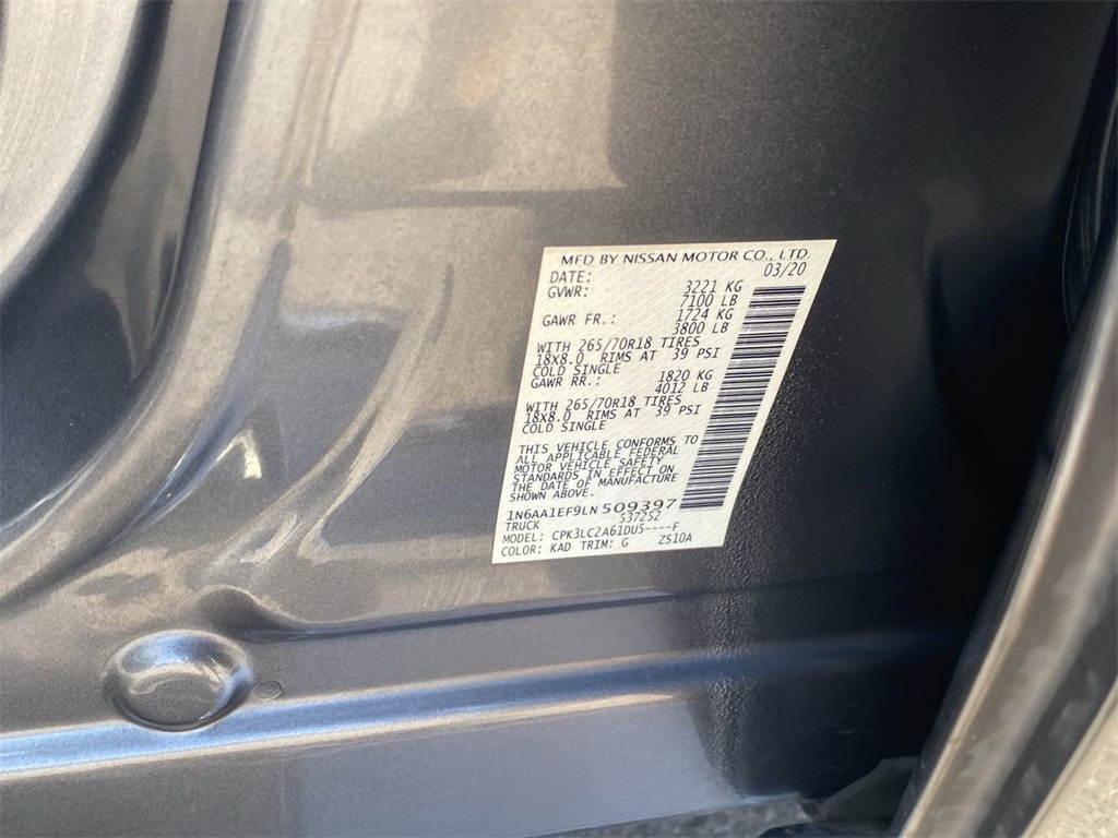 used 2020 Nissan Titan car, priced at $21,881