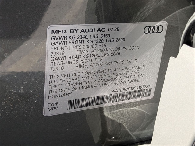 new 2025 Audi Q3 car, priced at $44,225