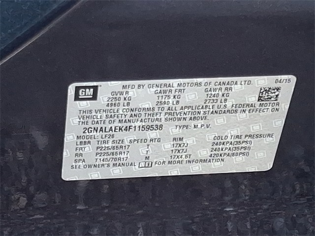 used 2015 Chevrolet Equinox car, priced at $10,950