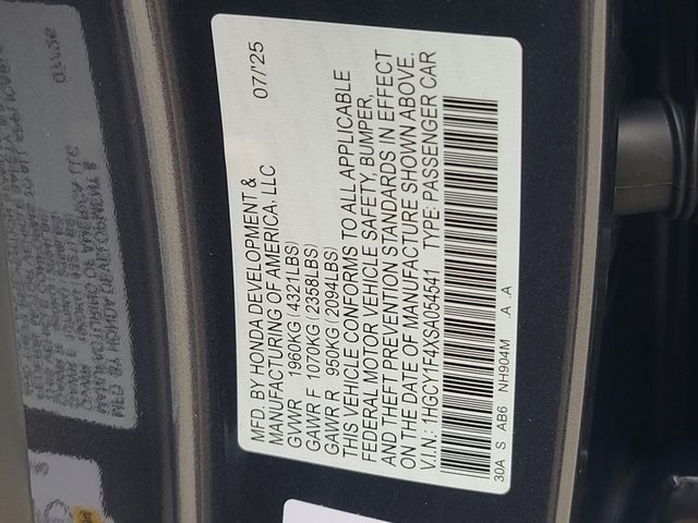 new 2025 Honda Accord car, priced at $30,560