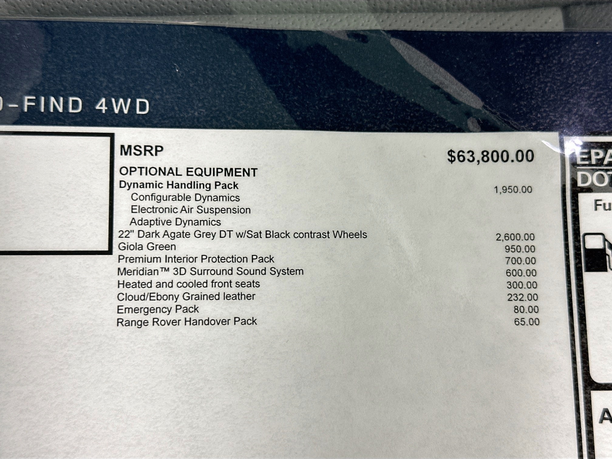 new 2026 Land Rover Range Rover Velar car, priced at $72,652