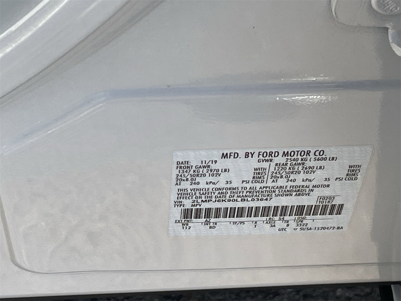 used 2020 Lincoln Nautilus car, priced at $25,284