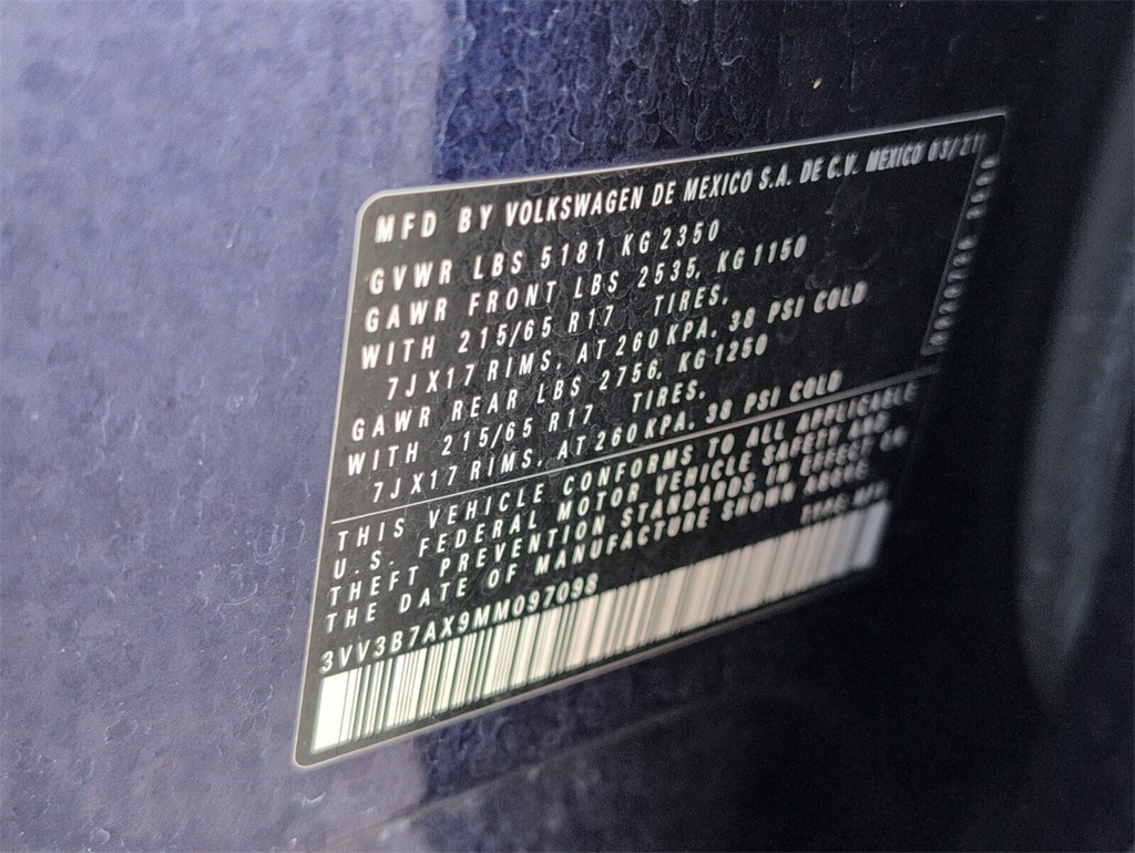 used 2021 Volkswagen Tiguan car, priced at $13,878