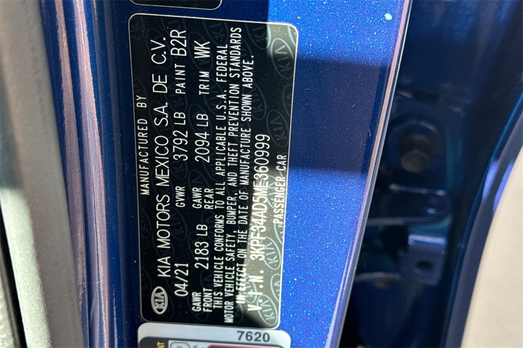 used 2021 Kia Forte car, priced at $17,999