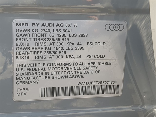 new 2025 Audi Q4 e-tron car, priced at $59,285