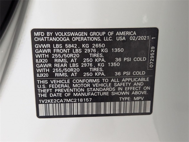 used 2021 Volkswagen Atlas Cross Sport car, priced at $24,907