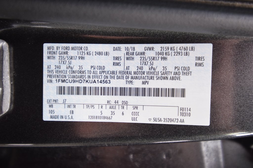 used 2019 Ford Escape car, priced at $18,977