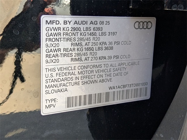 new 2026 Audi Q7 car, priced at $68,140