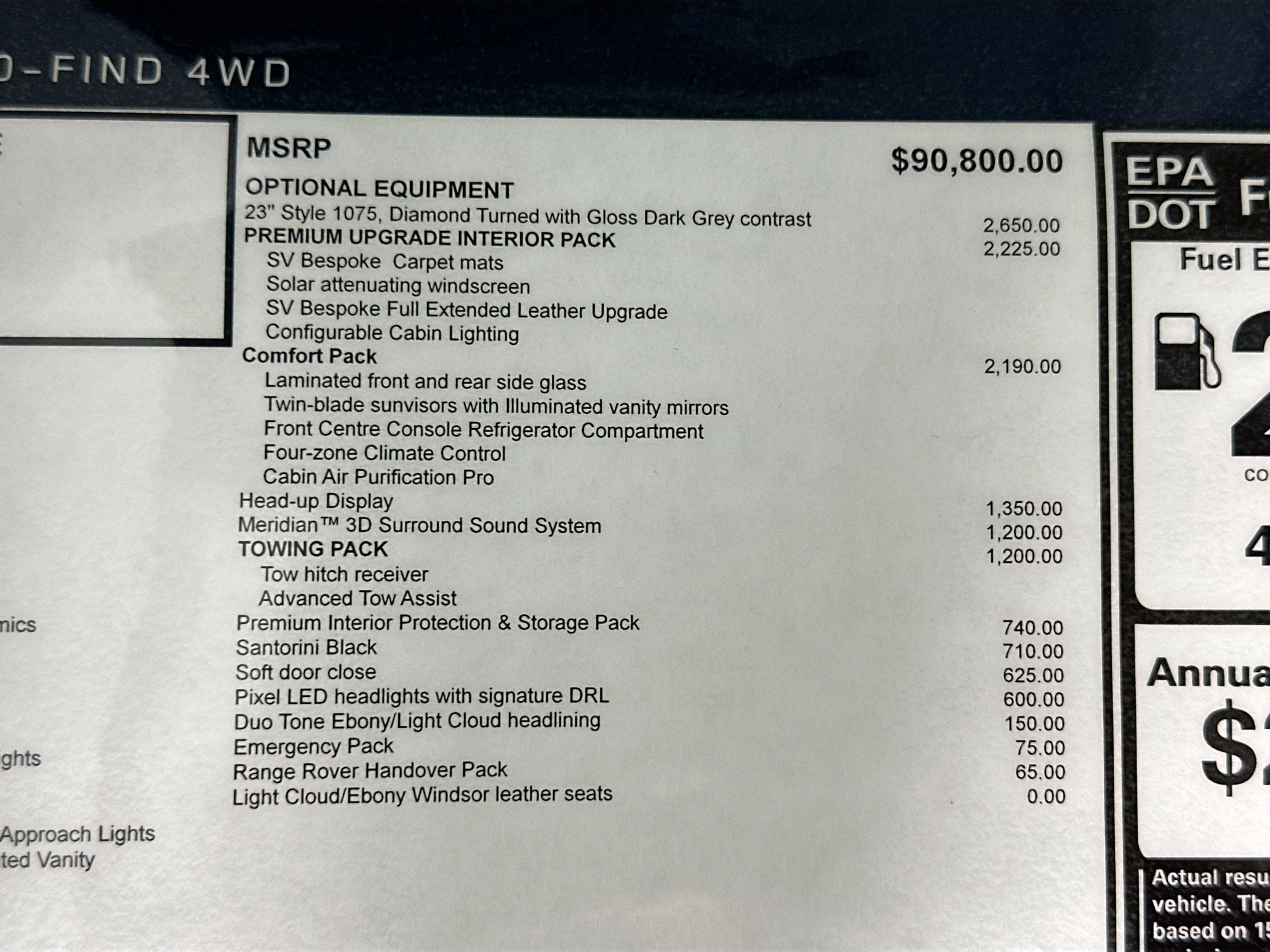 new 2025 Land Rover Range Rover Sport car, priced at $106,430