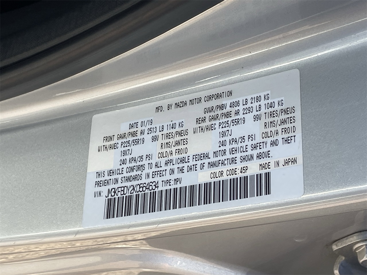 used 2019 Mazda CX-5 car, priced at $18,278