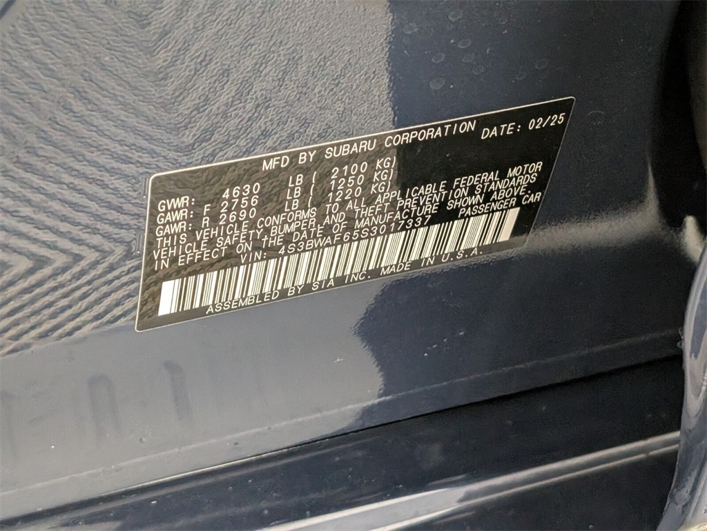 used 2025 Subaru Legacy car, priced at $24,598