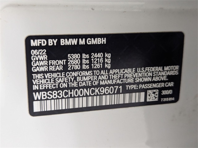 used 2022 BMW M5 car, priced at $79,181