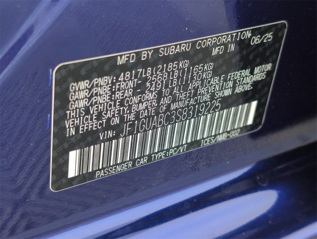 new 2025 Subaru Impreza car, priced at $26,865