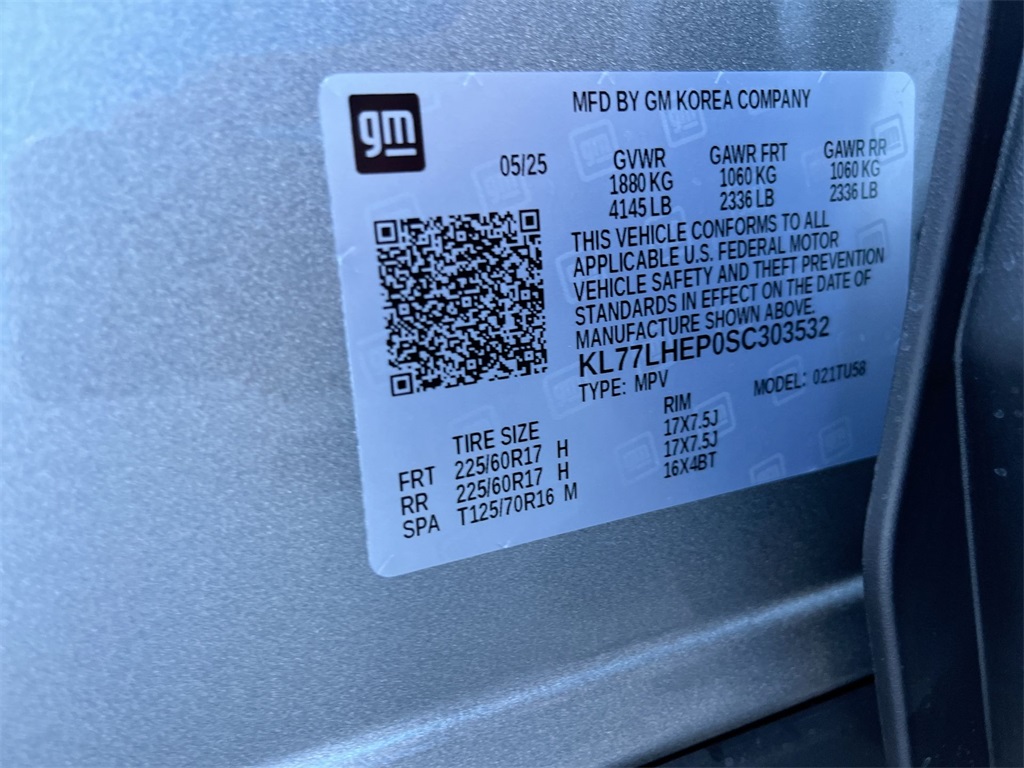 new 2025 Chevrolet Trax car, priced at $23,342
