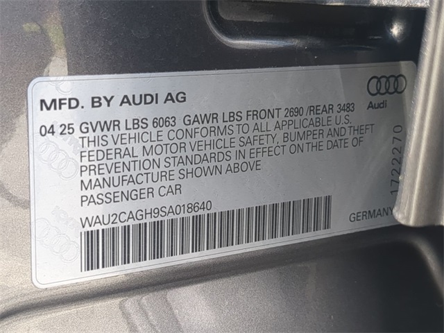 new 2025 Audi A6 car, priced at $72,335