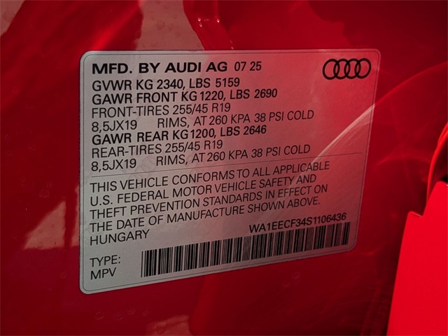 new 2025 Audi Q3 car, priced at $45,100