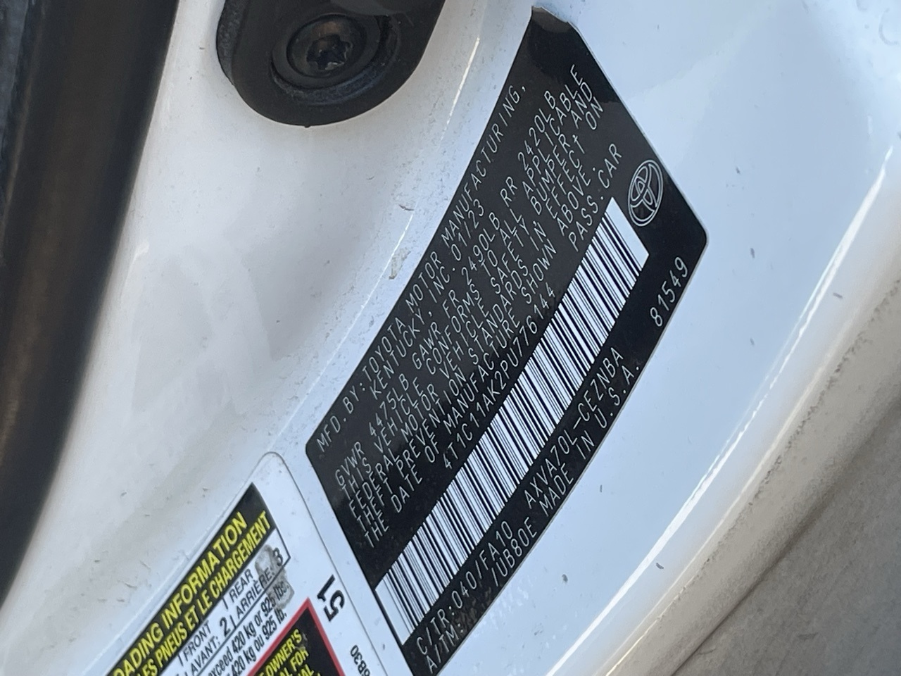 used 2023 Toyota Camry car, priced at $21,675