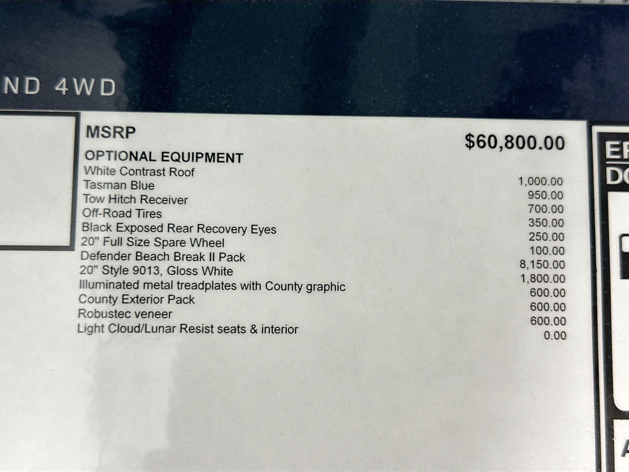 new 2025 Land Rover Defender 110 car, priced at $77,525
