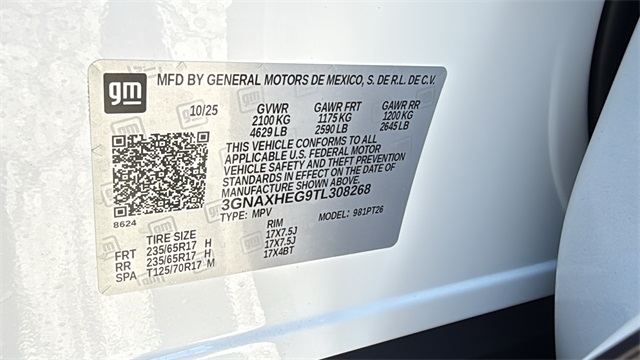 new 2026 Chevrolet Equinox car, priced at $30,820