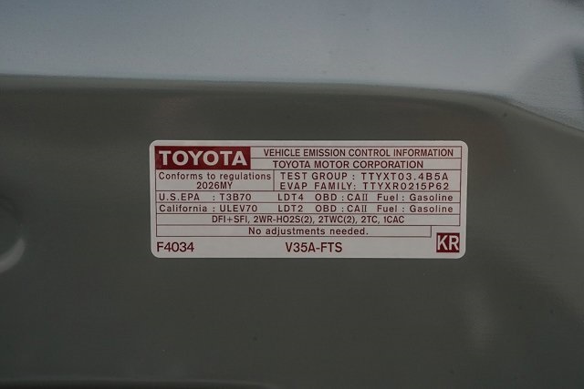 new 2026 Toyota Tundra car, priced at $63,660