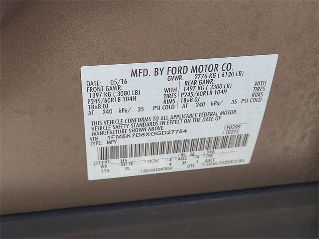 used 2016 Ford Explorer car, priced at $16,799
