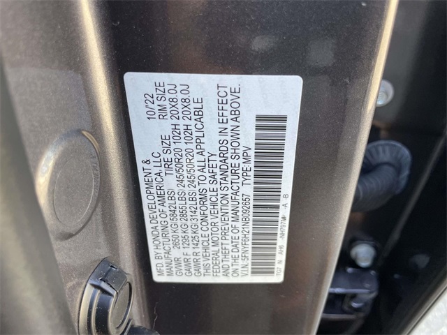 used 2022 Honda Pilot car, priced at $31,567