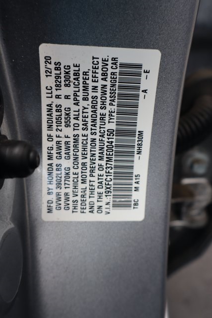 used 2021 Honda Civic car, priced at $20,500