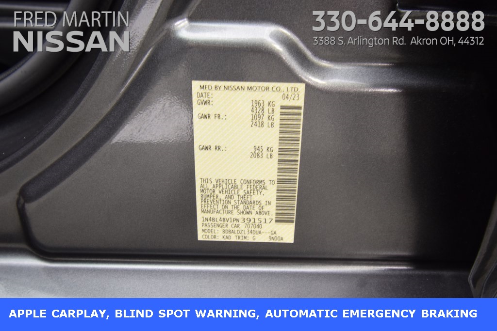 used 2023 Nissan Altima car, priced at $19,930