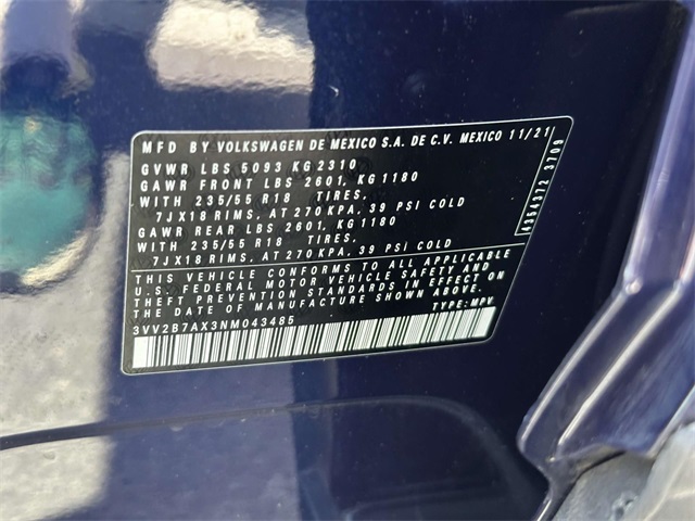 used 2022 Volkswagen Tiguan car, priced at $21,622