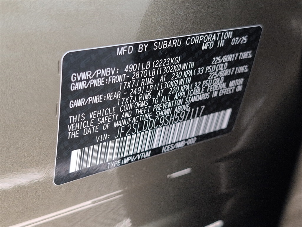 new 2025 Subaru Forester car, priced at $35,416