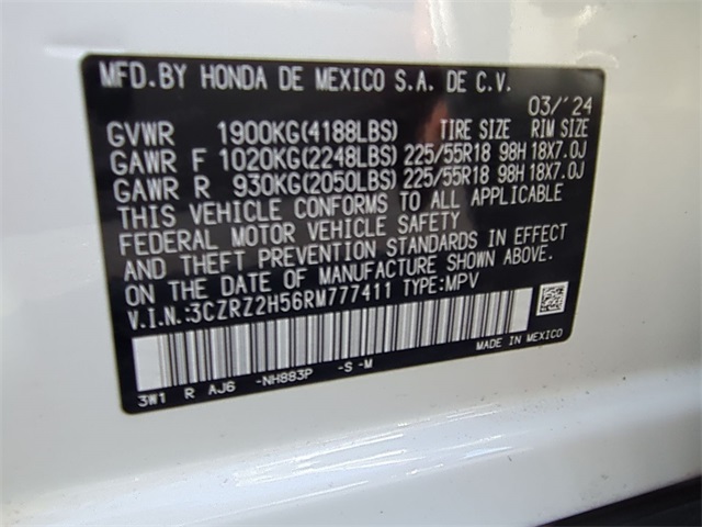 used 2024 Honda HR-V car, priced at $24,911