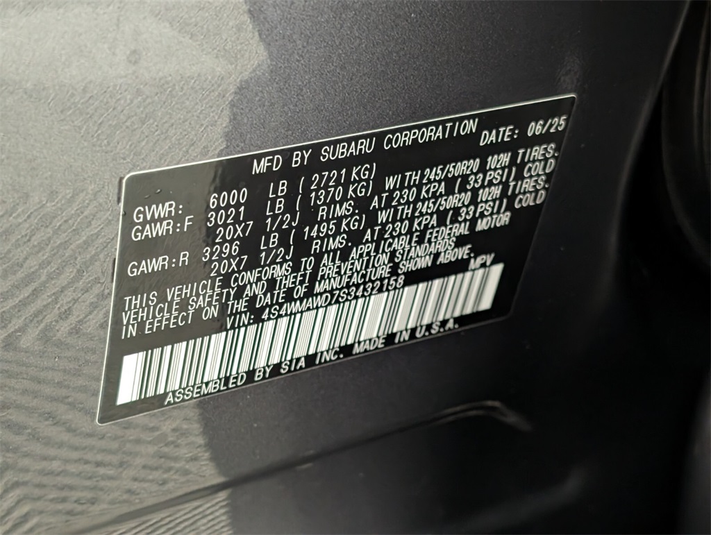 new 2025 Subaru Ascent car, priced at $54,624