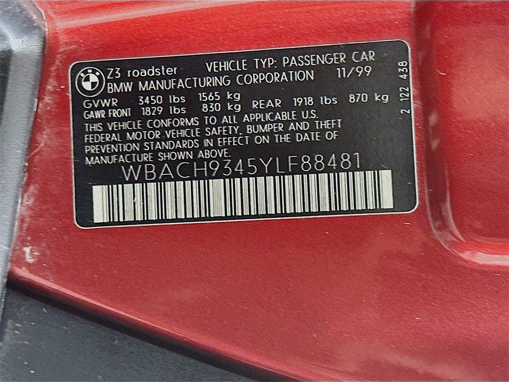 used 2000 BMW Z3 car, priced at $11,790