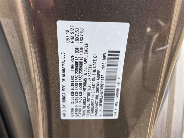 used 2019 Honda Odyssey car, priced at $17,924