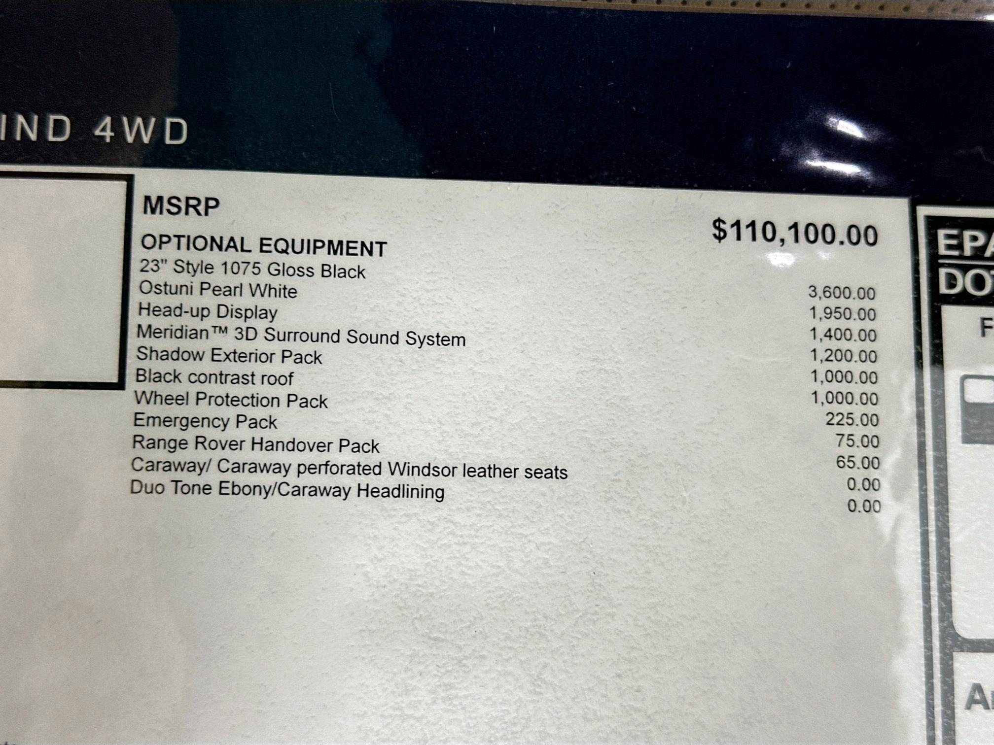 new 2025 Land Rover Range Rover car, priced at $122,765