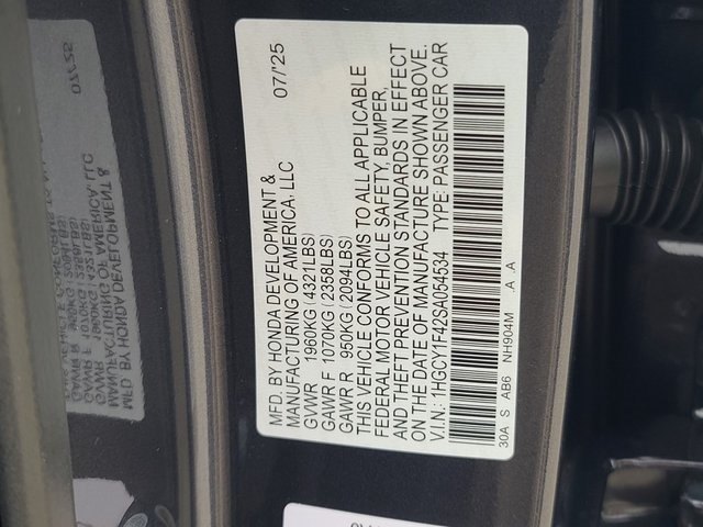 new 2025 Honda Accord car, priced at $30,560