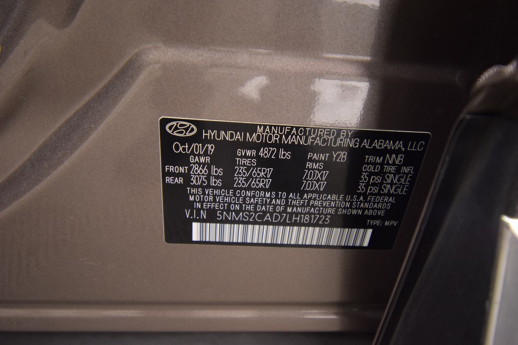used 2020 Hyundai Santa Fe car, priced at $18,500