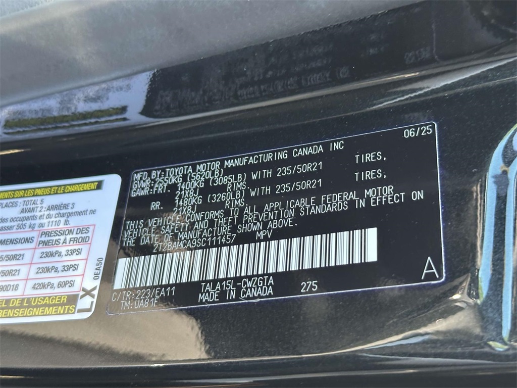 new 2025 Lexus RX car, priced at $58,884