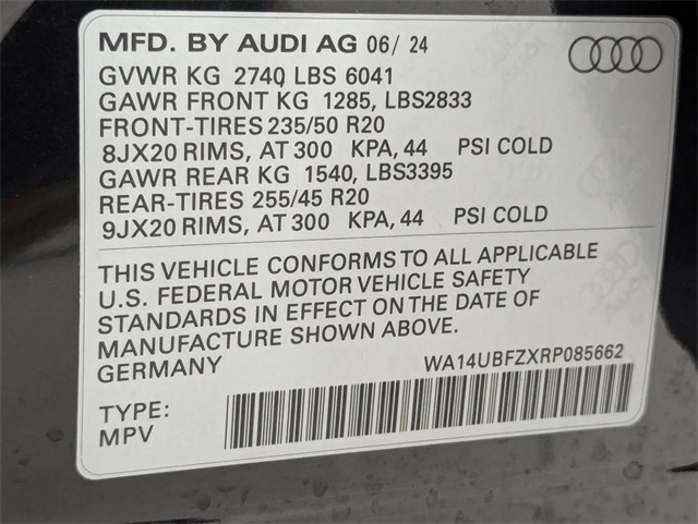 used 2024 Audi Q4 e-tron car, priced at $43,681