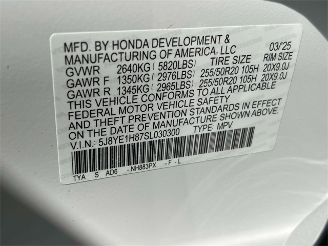 new 2025 Acura MDX car, priced at $68,250